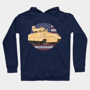 Bradley Fighting Vehicle with American Flag Hoodie